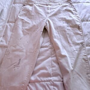 Old Navy Cream Straight Leg Jeans Casual Fit